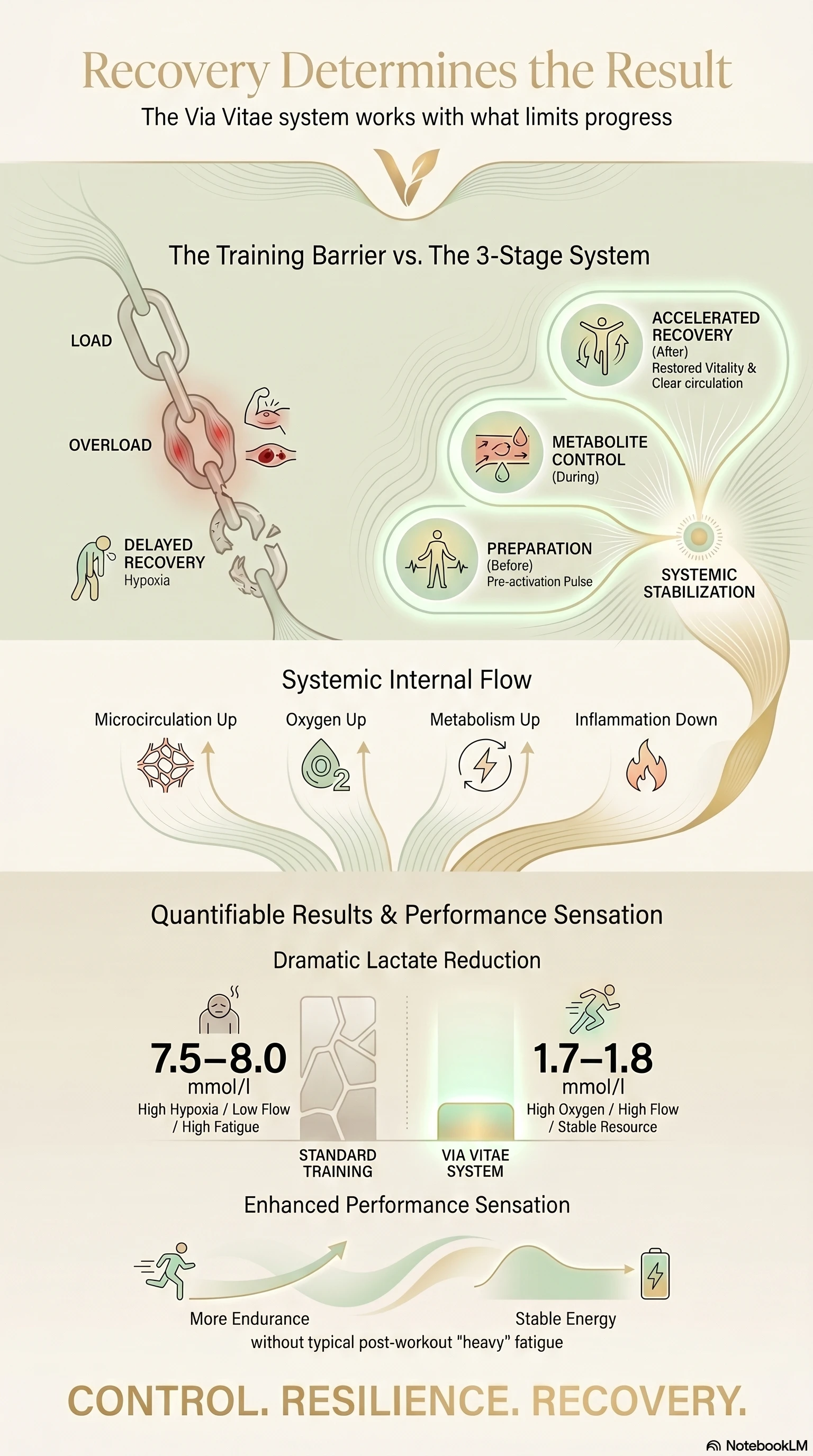 Sport & Recovery Program — Via Vitae infographic